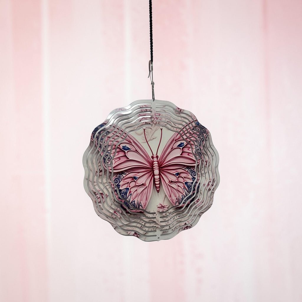 Butterfly Wind Spinner – Layered 3D Hanging Garden Decor