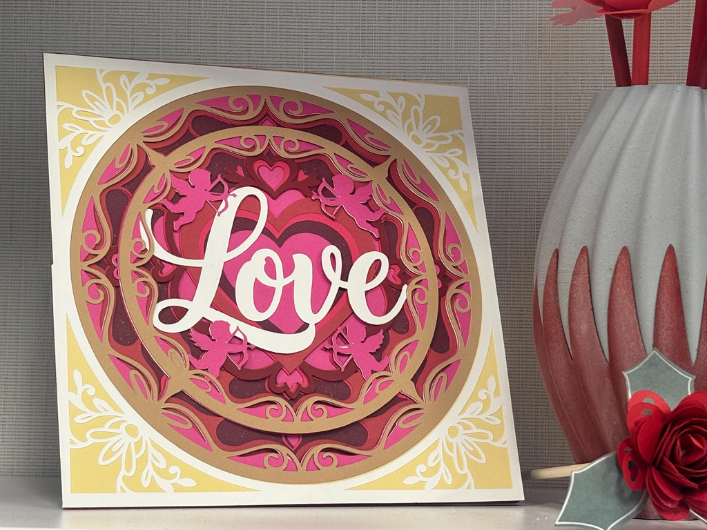 3D Love mandala with easle