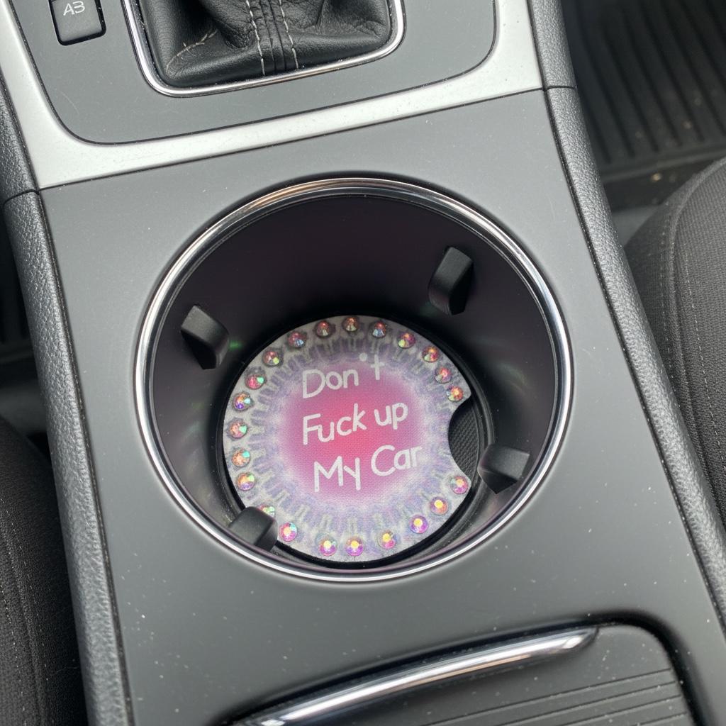 Set of 2 Car Coasters - Don’t f**k up my car