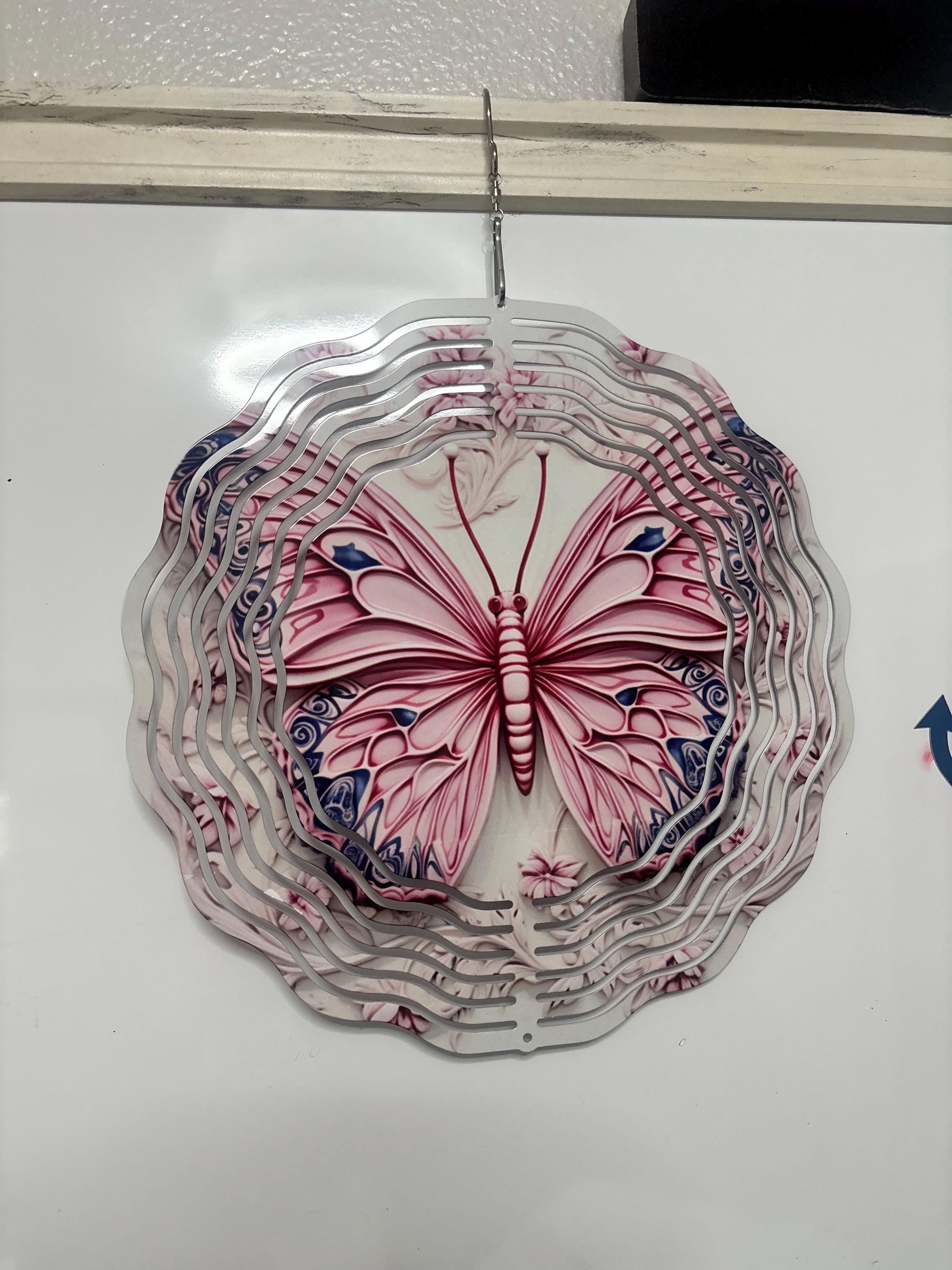 Butterfly Wind Spinner – Layered 3D Hanging Garden Decor