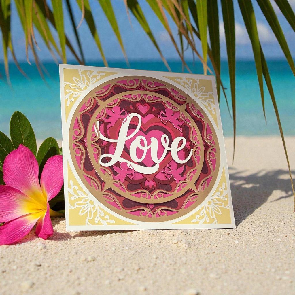 3D Love mandala with easle