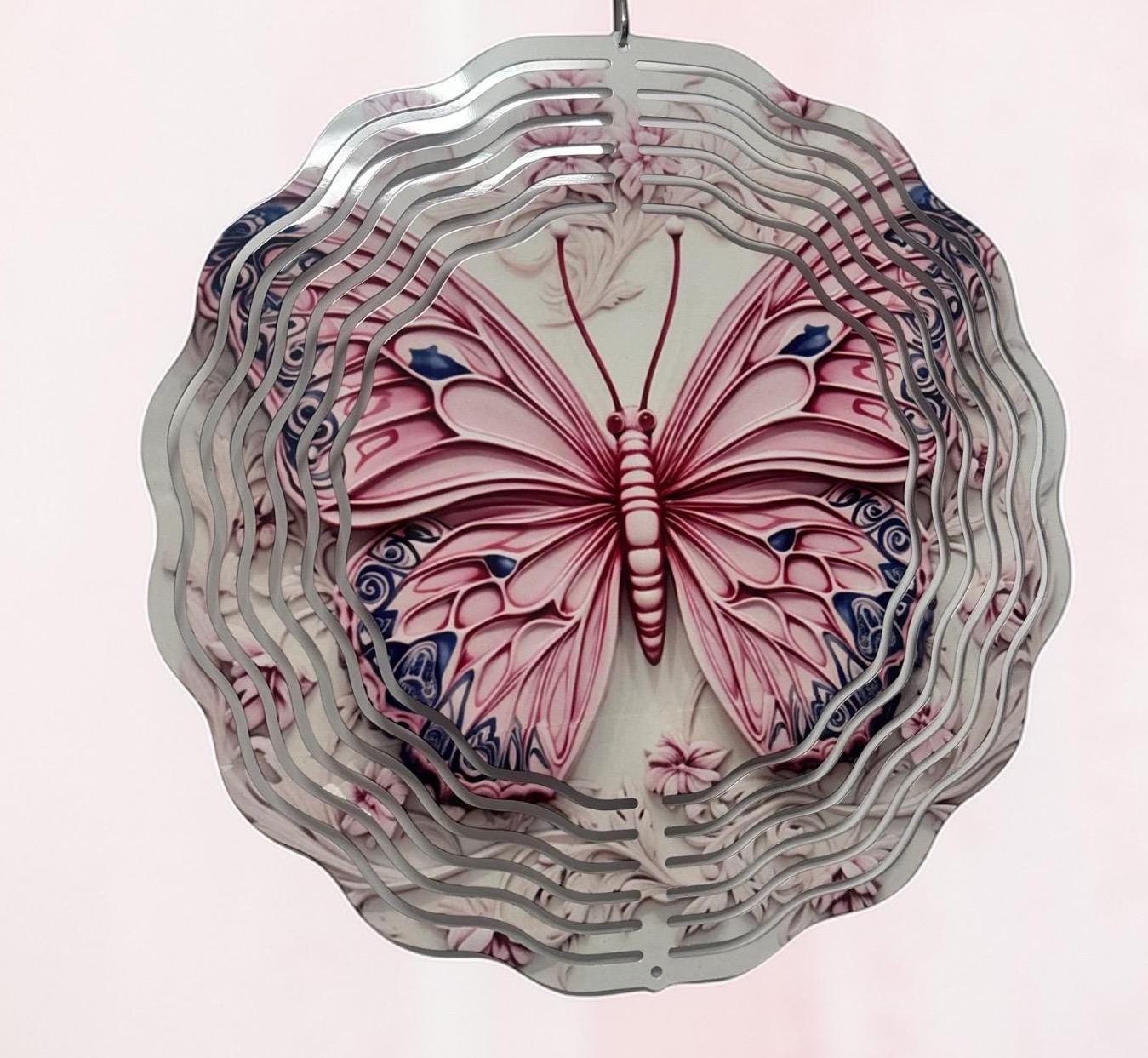 Butterfly Wind Spinner – Layered 3D Hanging Garden Decor
