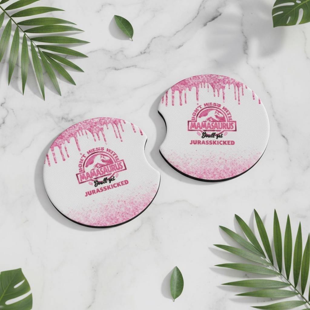 Mamasaurus Car Coaster Set